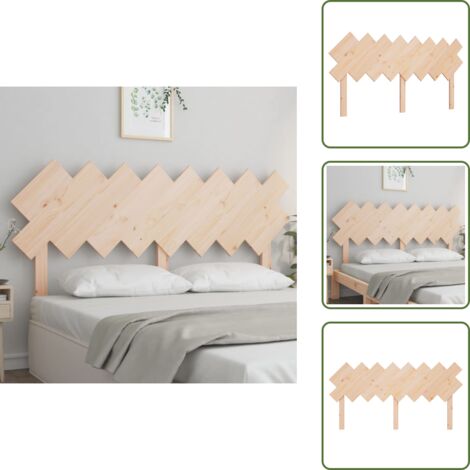 Diseño rústico - vidaXL Cabecero de cama madera maciza de pino 159,5x3x80,5 cm - Soporte para la espalda