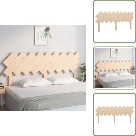 Diseño rústico - vidaXL Cabecero de cama madera maciza de pino 178x3x80,5 cm - Soporte para la espalda