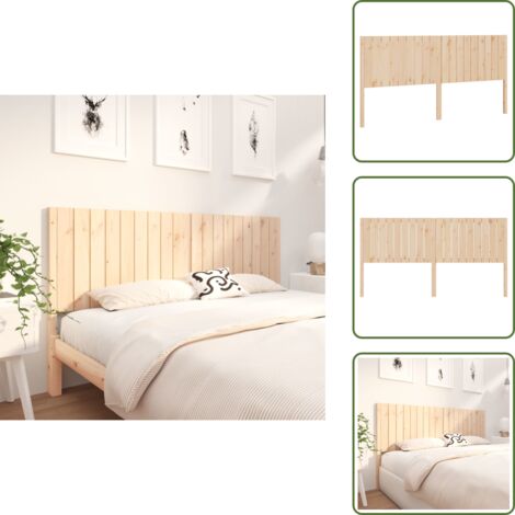 Diseño rústico - vidaXL Cabecero de cama madera maciza de pino 185,5x4x100 cm - Soporte para espalda