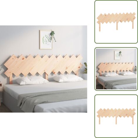Diseño rústico - vidaXL Cabecero de cama madera maciza de pino 196x3x80,5 cm - Soporte para la espalda