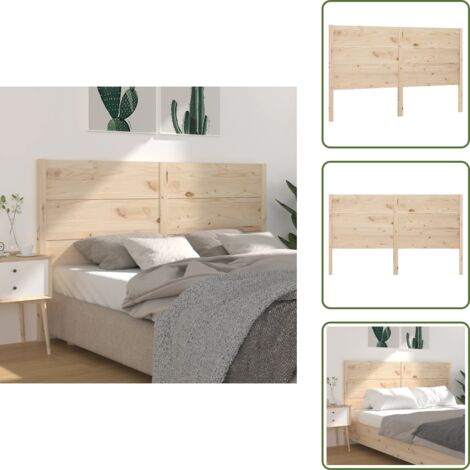 Diseño rústico - vidaXL Cabecero madera maciza de pino 141x4x100 cm - Soporte para espalda