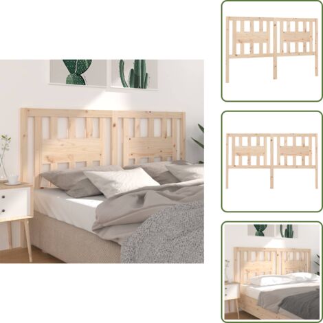 Diseño rústico - vidaXL Cabecero madera maciza de pino 141x4x100 cm - Soporte para espalda