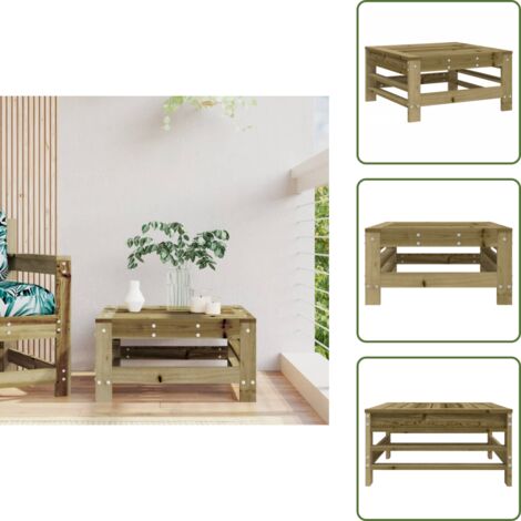 Diseño rústico - vidaXL Taburete de jardín madera de pino impregnada - Muebles de jardín