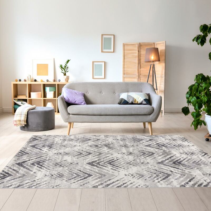 

Modern Datren Ll Alfombra en Polipropileno Beige - Gris