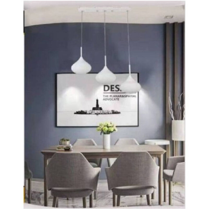 Trade Shop - Lampadario Da Soffitto a Sospensione Design 3 Gocce 36w-72w 3000k-6500k B03 -