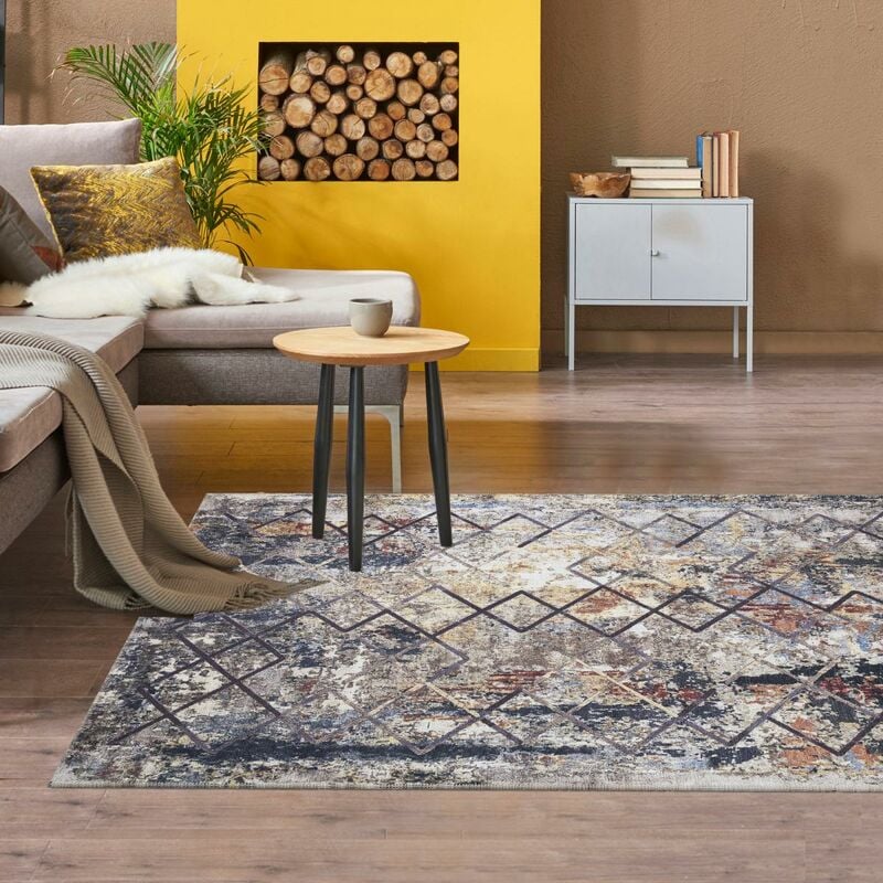 

Alfombra de mesa de articulación de poliéster crema - Beige