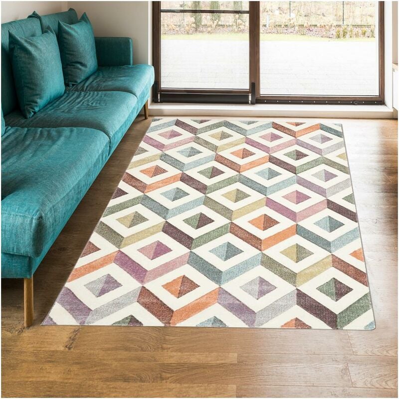 

diseño moderno alfombra 60x110 cm de entrada rectangular SCANCOLOR color adecuado para calefacción por suelo radiante - Multicolore