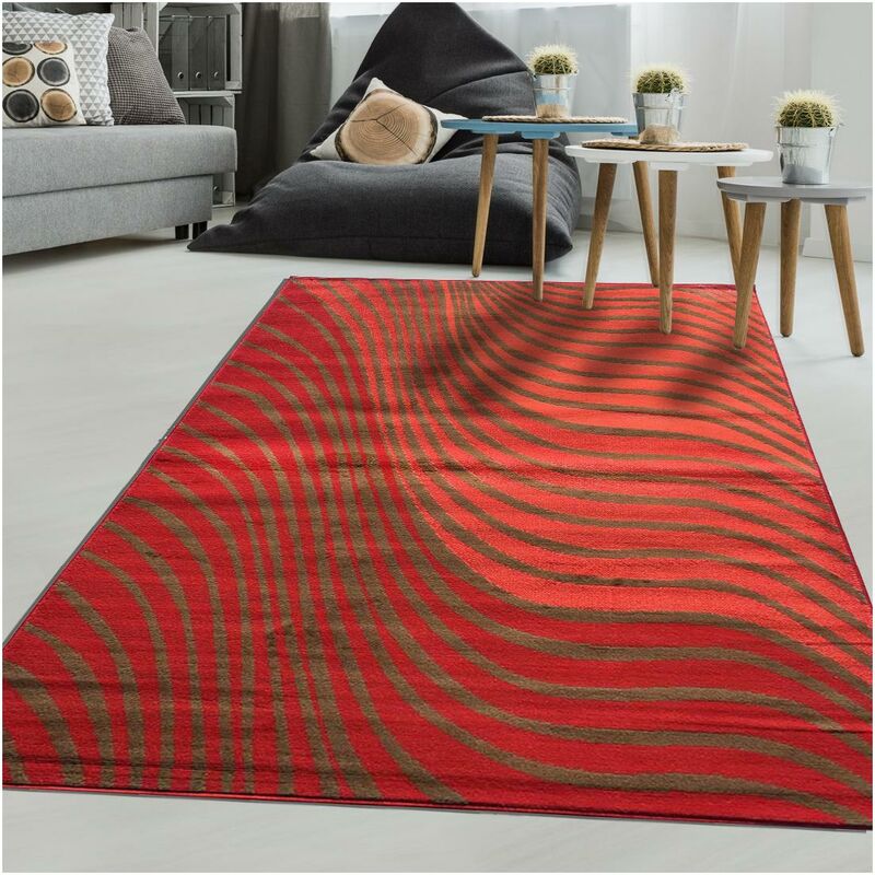 

diseño moderno alfombra 60x110 cm rectangular BC agitó gris de entrada adecuado para calefacción por suelo radiante - Rouge