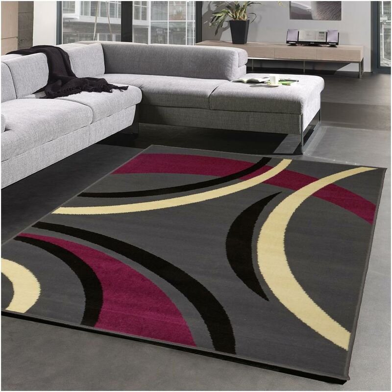 

diseño moderno alfombra 60x110 cm rectangular BC JOYLE Beige de entrada adecuado para calefacción por suelo radiante - Violet