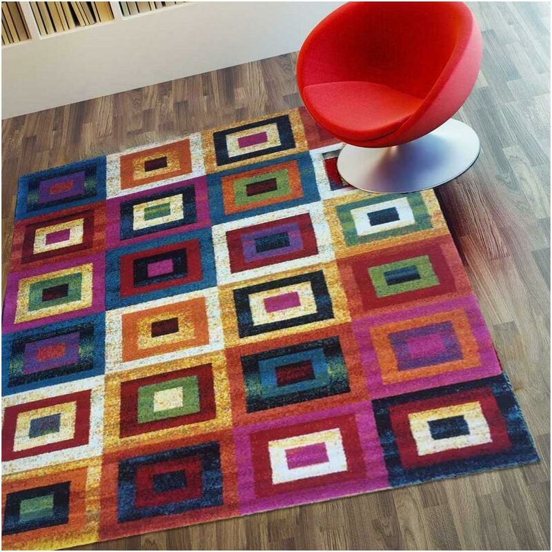 

diseño moderno alfombra 60x110 cm rectangular GIOIA Una Multi Input adecuado para calefacción por suelo radiante - Multicolore