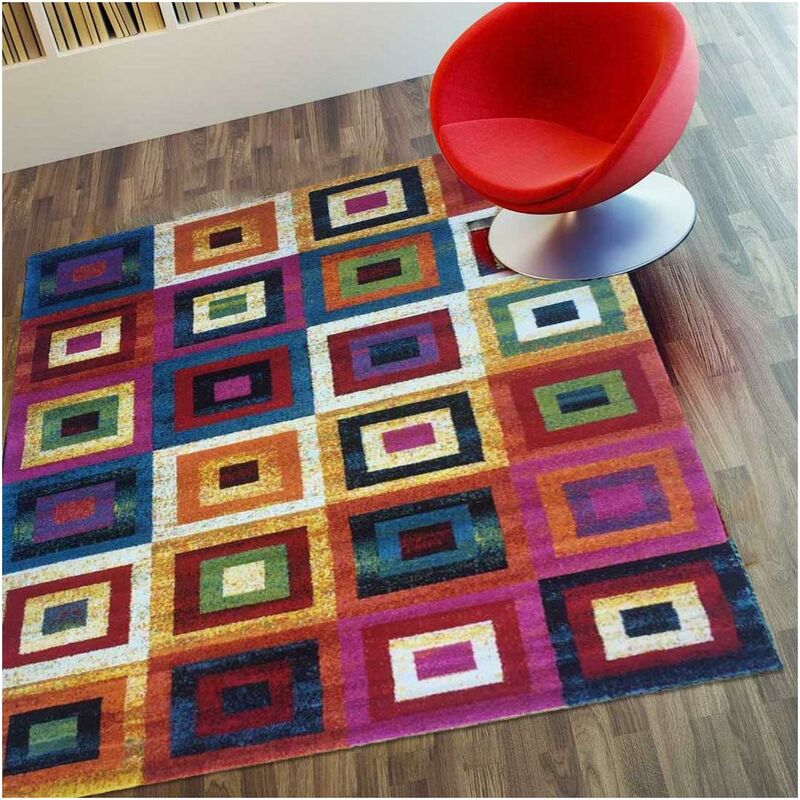 

diseño moderno alfombra 60x110 cm rectangular GIOIA Una Multi Input adecuado para calefacción por suelo radiante - Multicolore