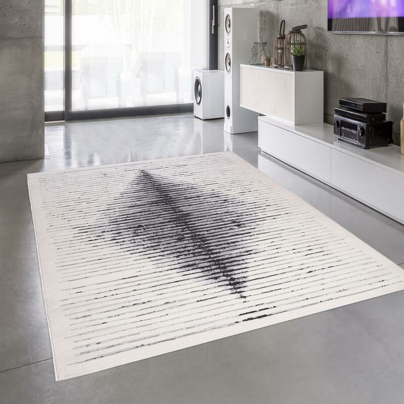 

diseño moderno alfombra 60x110 cm rectangular gris Plumo entrada adecuado para calefacción por suelo radiante - Gris