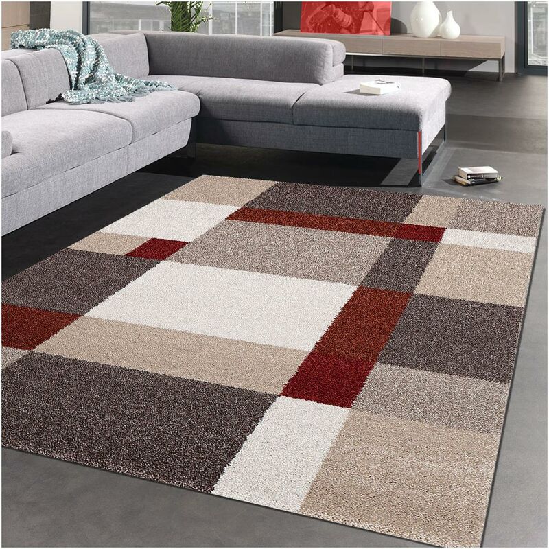 

diseño moderno alfombra 60x115 cm Rectangular Beige BOKODA entrada adecuado para calefacción por suelo radiante - Beige