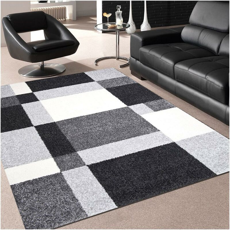 

diseño moderno alfombra 60x115 cm Rectangular Beige BOKODA entrada adecuado para calefacción por suelo radiante - Gris