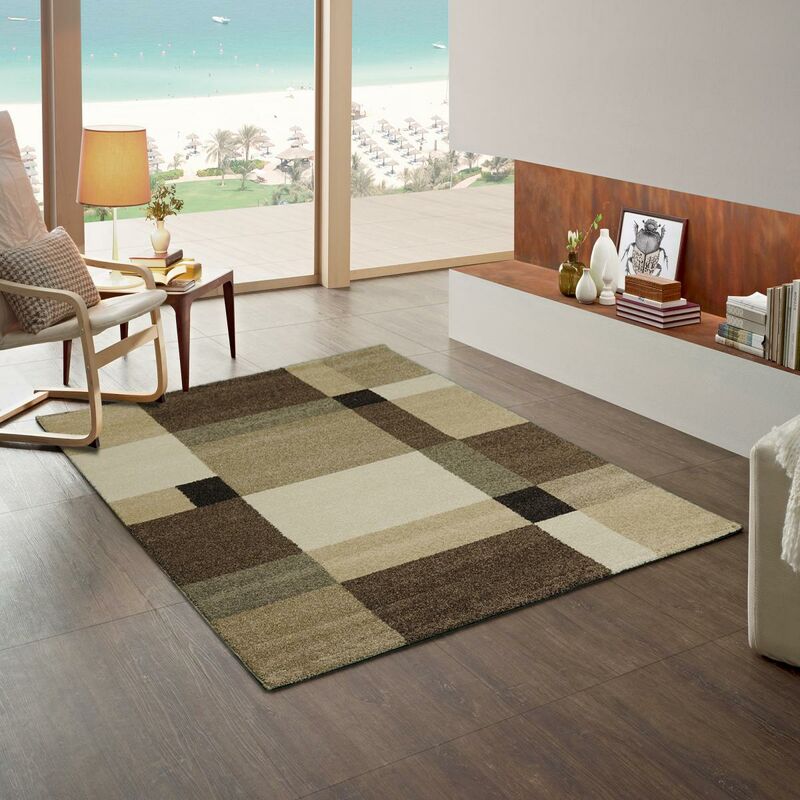 

diseño moderno alfombra 60x115 cm Rectangular Beige BOKODA entrada adecuado para calefacción por suelo radiante - Beige