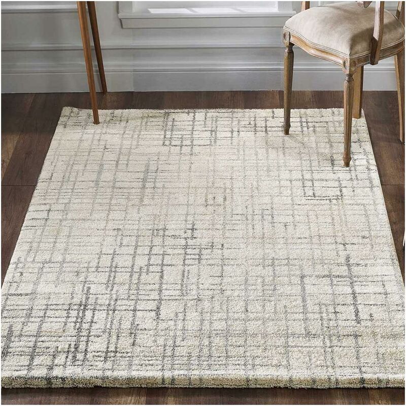 

diseño moderno alfombra 67x130 cm de entrada rectangular KBL ODAMA color adecuado para calefacción por suelo radiante - Crème