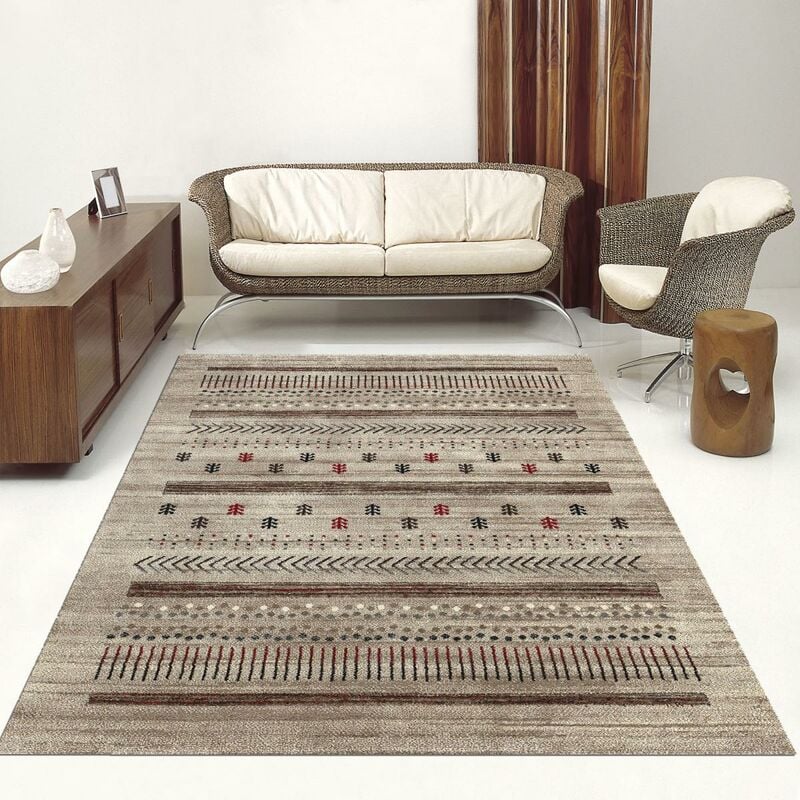 

Merinos - Alfombra moderna Ethno 818-110 Polypropileno multicolor - Marron