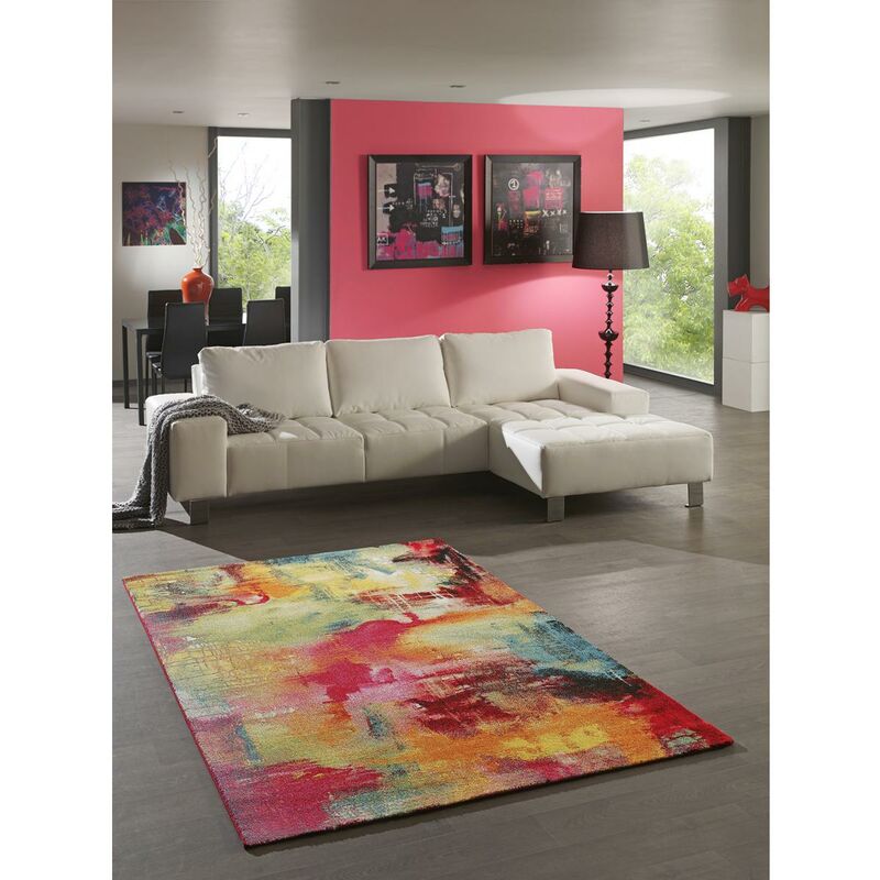 

Dezenco - diseño moderno alfombra 80x150 cm rectangular Jolia 4 habitaciones múltiples adecuado para calefacción por suelo radiante - Multicolore