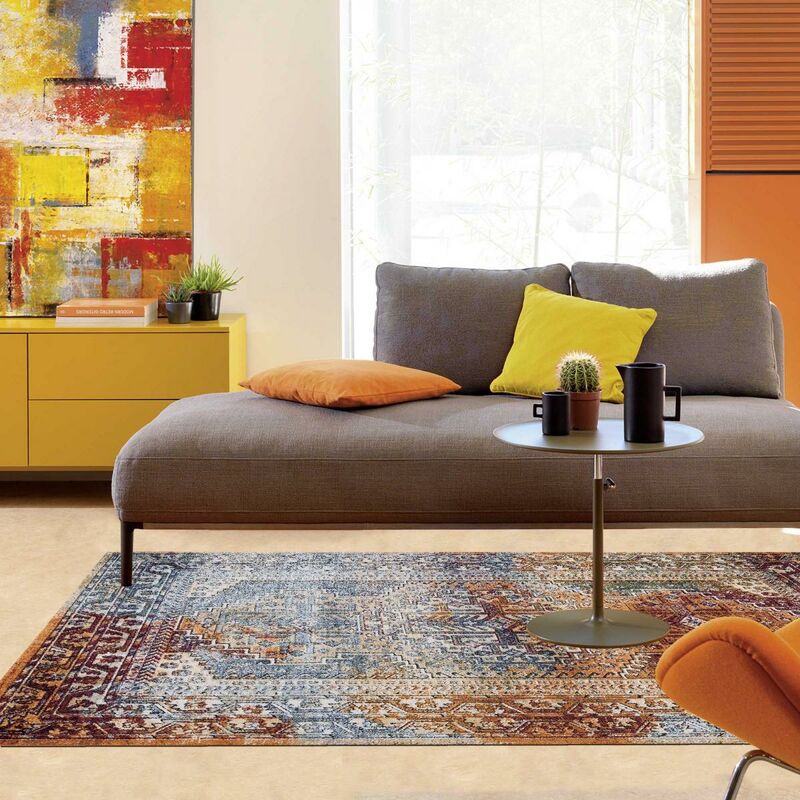 

Superficie de estilo de alfombra oriental Tan KJ Poliéster multicolor - Multicolore