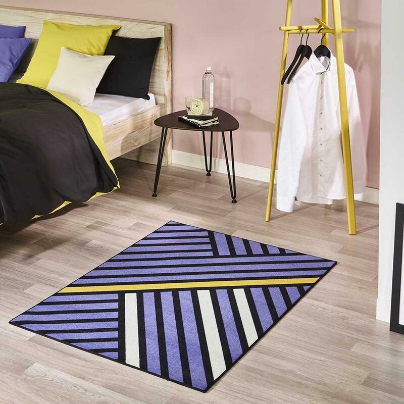 

diseño moderno alfombra 95x125 cm rectangular TRIÁNGULO MD Purple Room adecuado para calefacción por suelo radiante - Violet