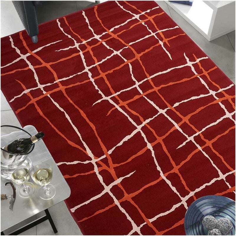 

diseño moderno de la manta 60x110 cm rectangular de entrada AF MALMO Beige adecuados para la calefacción por suelo radiante - Rouge