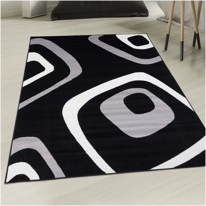 

diseño moderno de la manta 80x150 cm rectangular AF SEPTOC Beige de habitaciones adecuadas para calefacción por suelo radiante - Noir