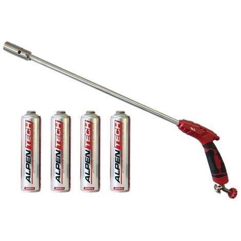 ALPENTECH Diserbante piezoelettrico a gas ALPEN + 4 bombole di gas da 330gr