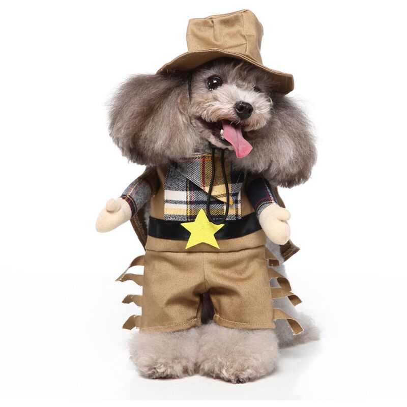 

Disfraces para mascotas, disfraces para perros Disfraces divertidos para gatos Vestir ropa de fiesta Abrigo para cachorros y perros (M, vaquero)