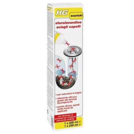 disgorgante sturalavandini sciogli capelli, 1x200 ml+1x250 ml