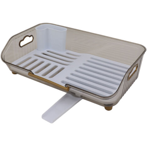 Dish Drying Rack Multifunctional PP Space Saving Clean Hygienic Dish Drainer for Kitchen Sink
