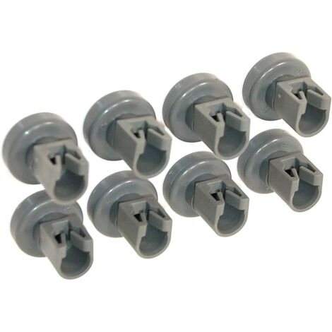 Dishwasher rollers for the upper basket - compatible with Privileg, Faure, AEG, Electrolux, Zanussi, Ikea... Complete set of 8 rollers