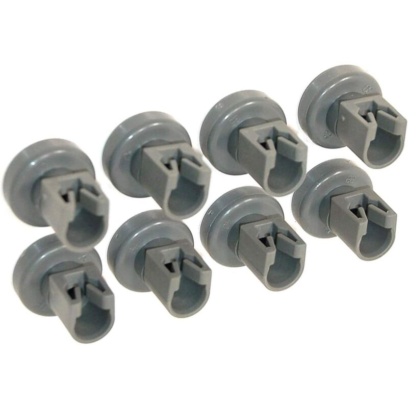 Memkey - Dishwasher rollers for the upper basket - compatible with Privileg, Faure, aeg, Electrolux, Zanussi, Ikea... Complete set of 8 rollers(25mm)