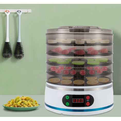 Disidratatore alimenti 5 piani, essiccatore frutta, essiccatore carne secca e frutta
