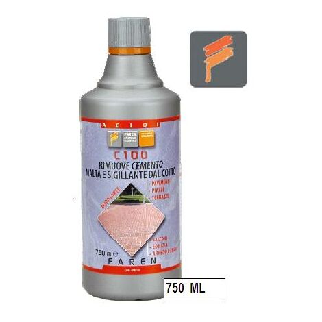DISINCROSTANTE ACIDO FORTE C100 PER PULIZIA EDILIZIA BALCONI MALTA CALCE ML 750