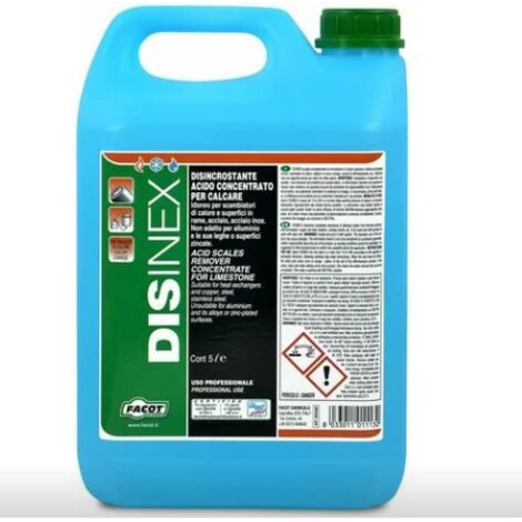 DISINCROSTANTE FORTE ACCIAIO E RAME DISINEX 5 lt FACOT