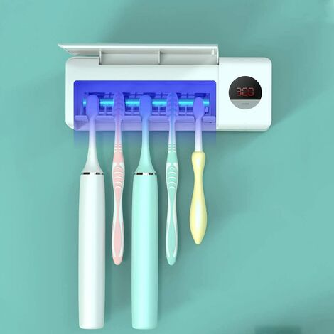 Porta spazzolino da viaggio per spazzolino da viaggio sterilizzatore sterilizzatore USB UV Light Cleaner Blu