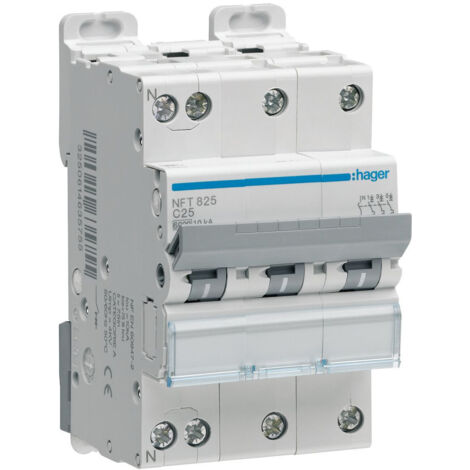 Disj 3p+n 25a 10ka c 3m nft825