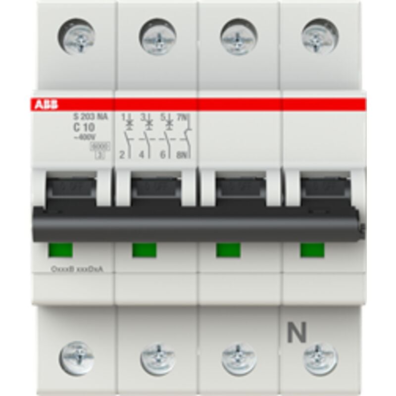 ABB - Disjoncteur S200 3P+N c 10 6kA na 2CDS253103R0104