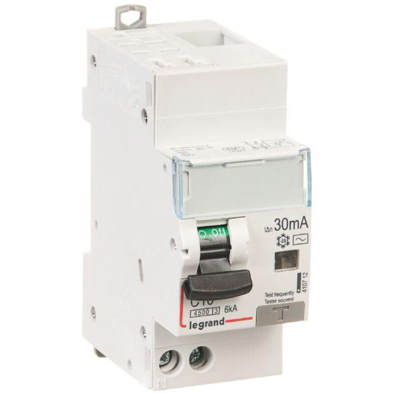 Disjoncteur différentiel DX3 4500A - u+n - 230V - 20A type ac 30 mA - 2 modules Legrand