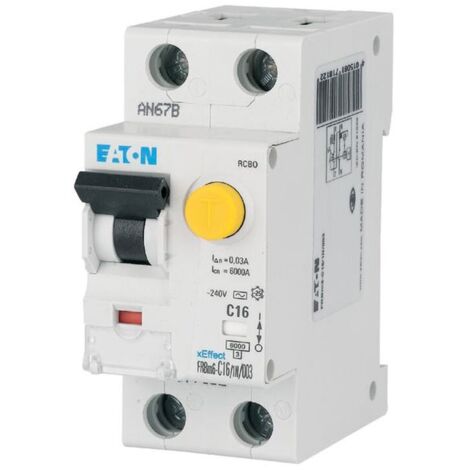 Disj. diff. 10A 300mA Courbe C 1p+N Type AC 000177733 EATON FRBM6 C10/1N/03