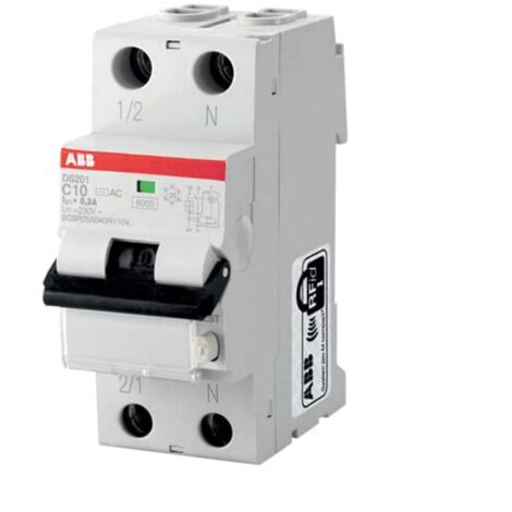 Disj. Diff. (DS201) 1P+N 6/10Ka C-10A 300mA Type A 2CSR255141R3104 ABB 471162