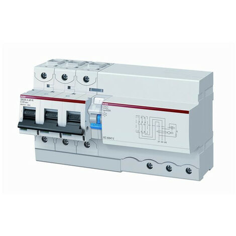 Disj. Diff DS804N 125A 30mA 4P Type A-Apr immunisé Courbe D - 36KA (13 Mod) 2CCB894004R0841 ABB 750420