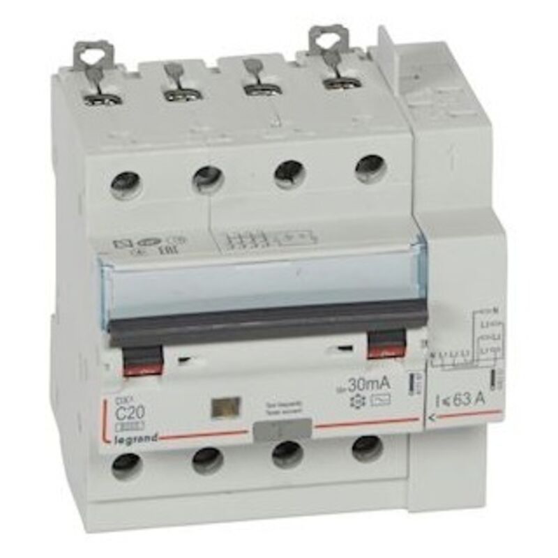 Legrand - disjoncteur différentiel dx3 20a courbe c 30ma 4 poles type ac - vis / auto