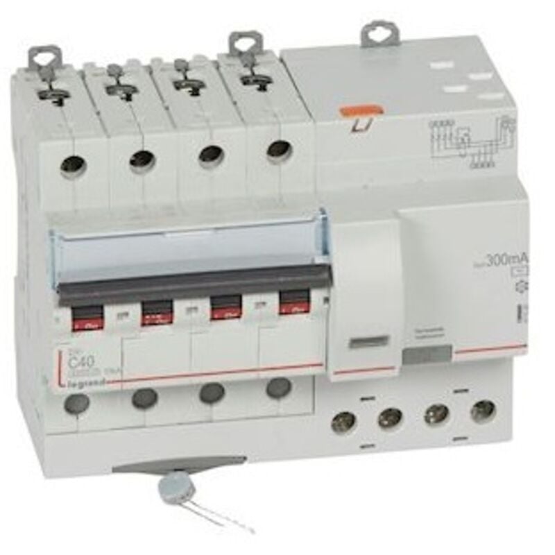 Legrand - Disjoncteur différentiel monobloc DX³6000 10kA automatique 4 Pôles 400V 40A type ac 300mA 411220