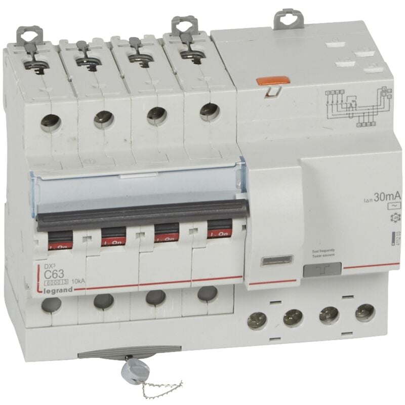 Legrand - disjoncteur différentiel dx3 63a courbe c 30ma 4 poles type ac - vis / auto