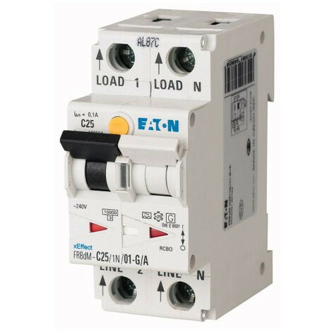 Disj. diff. Élec. FRBdM 30mA cbe C 1P+N Type G/A,20A 000168271 EATON FRBDM C20/1N/003 G/A