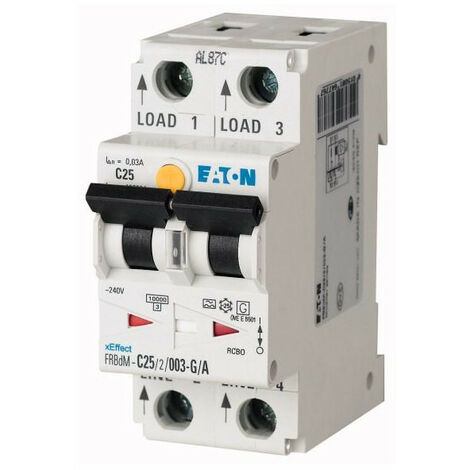 Disj. diff. Élec. FRBdM 30mA cbe D 2P Type G/A,16A 000168210 EATON FRBDM D16/2/003 G/A