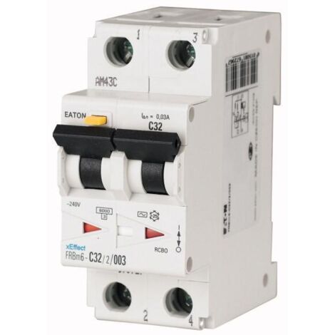 Disj. diff. FRBM6 100mA CBE B 2P Type A,20A 000177916 EATON FRBM6 C20/2/01 A