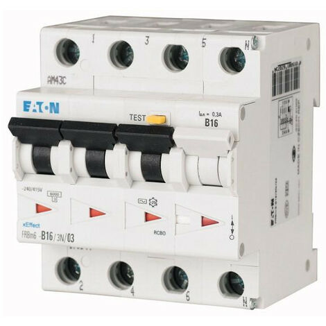 Disj. diff. FRBm6 100mA cbe D 3P+N Type AC,16A 000170936 EATON FRBM6 D16/3N/01