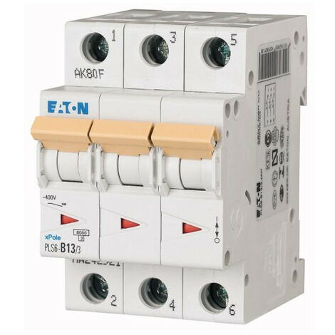 Disj. PLS 3X13A 6kA (EN 60898) cbe D 000242970 EATON PLS6-D13/3-MW